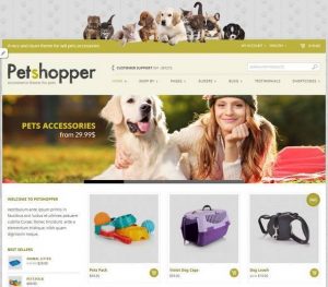 Theme WordPress miễn phí dành cho shop về thú cưng Petshopper