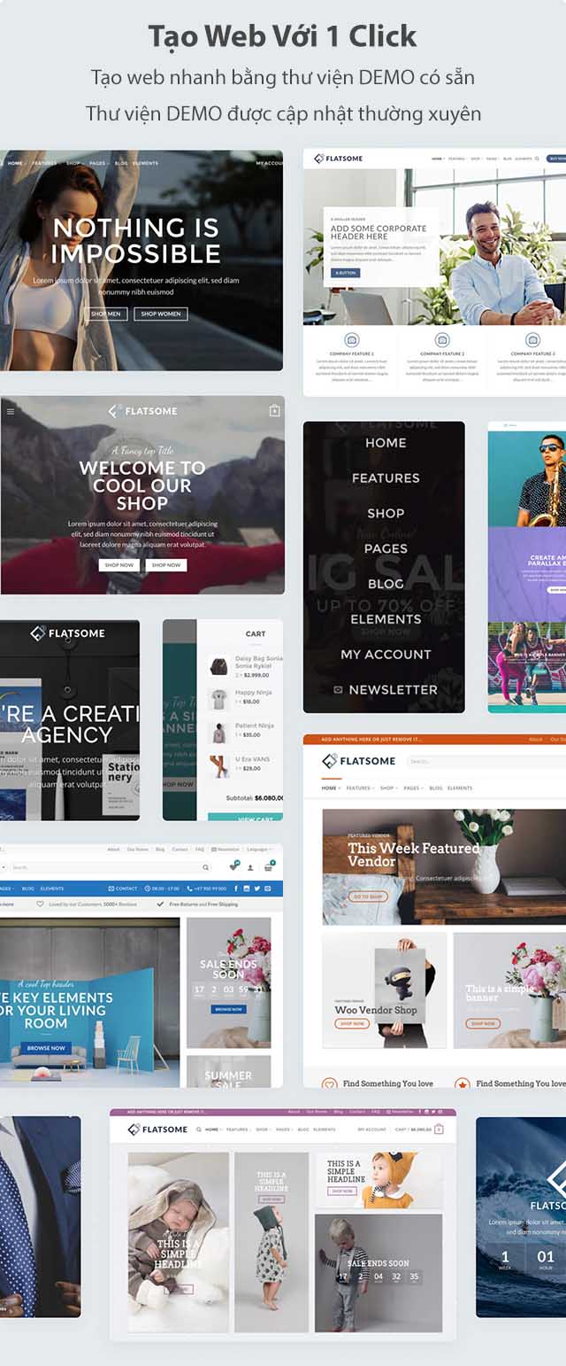 Theme WordPress bán hàng thời trang Flatsome