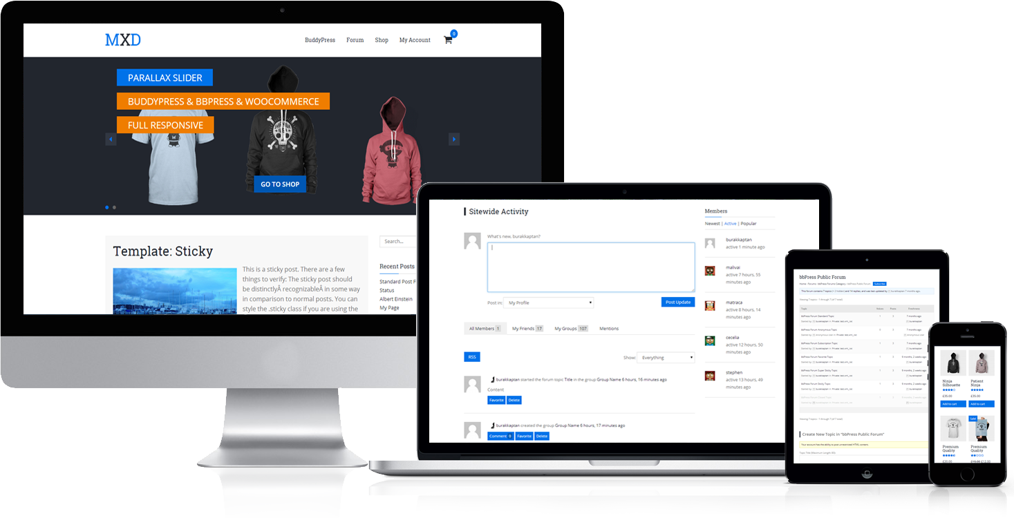 Theme WordPress làm diễn đàn forum miễn phí - Mixed