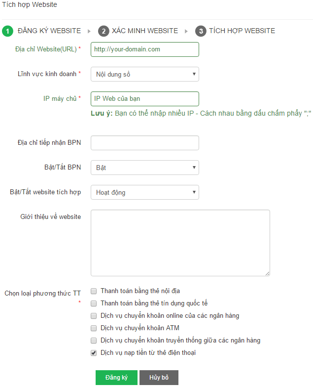 Tích hợp tính năng thanh toán bằng thẻ cào điện thoại cho WooCommerce