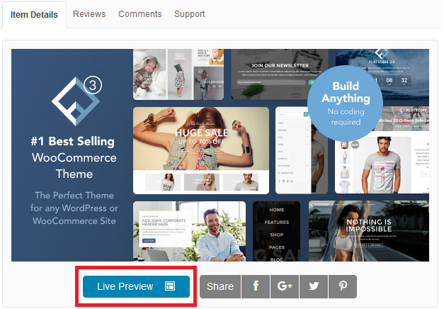 Dịch vụ mua theme trên Themeforest có bản quyền