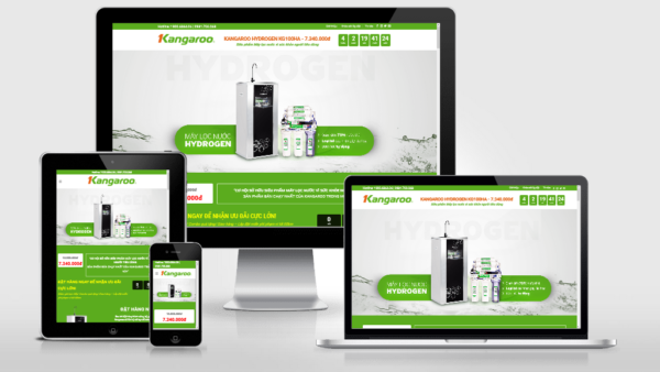 Theme Wordpress landing page giới thiệu máy lọc nước Kangaroo Hydrogen