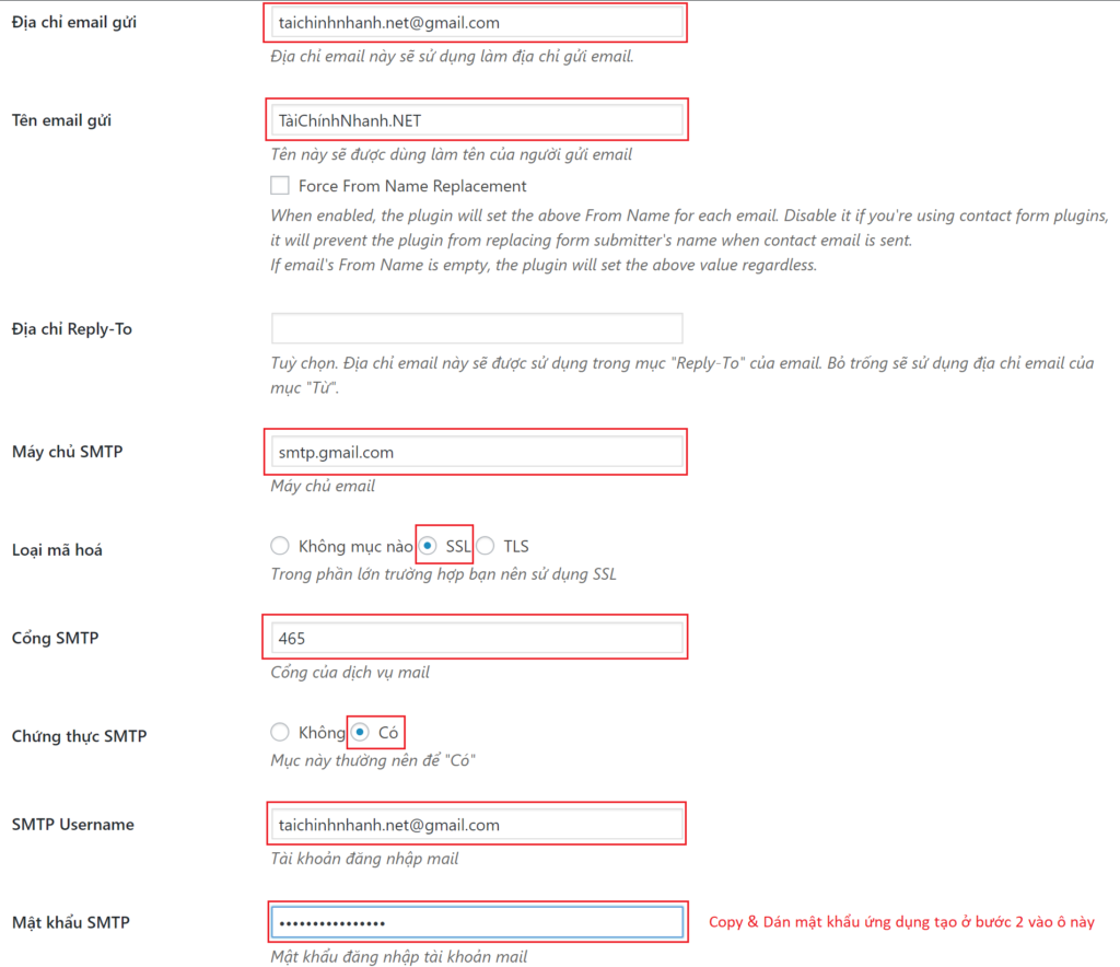 Hướng dẫn cấu hình gửi mail trên WordPress sử dụng SMTP Gmail