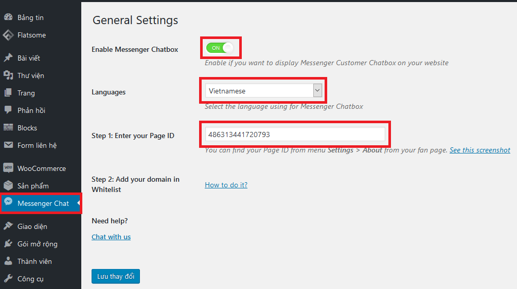 Hướng dẫn cài đặt Messenger Customer Chat Facebook (Livechat Facebook)