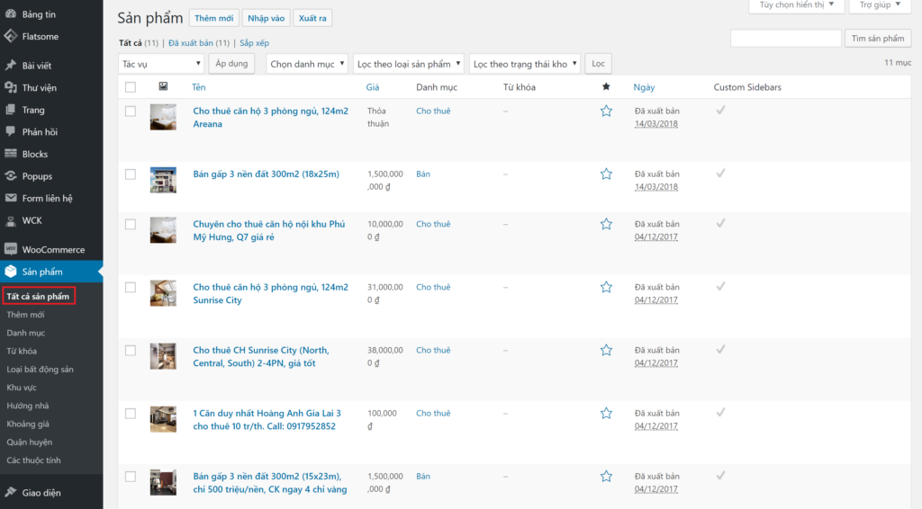 Theme WordPress bất động sản mẫu số 5