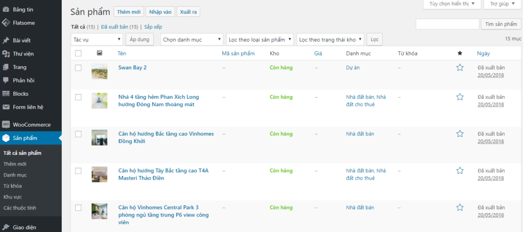 Theme WordPress bất động sản &#8211; có tính năng cho thuê , bán