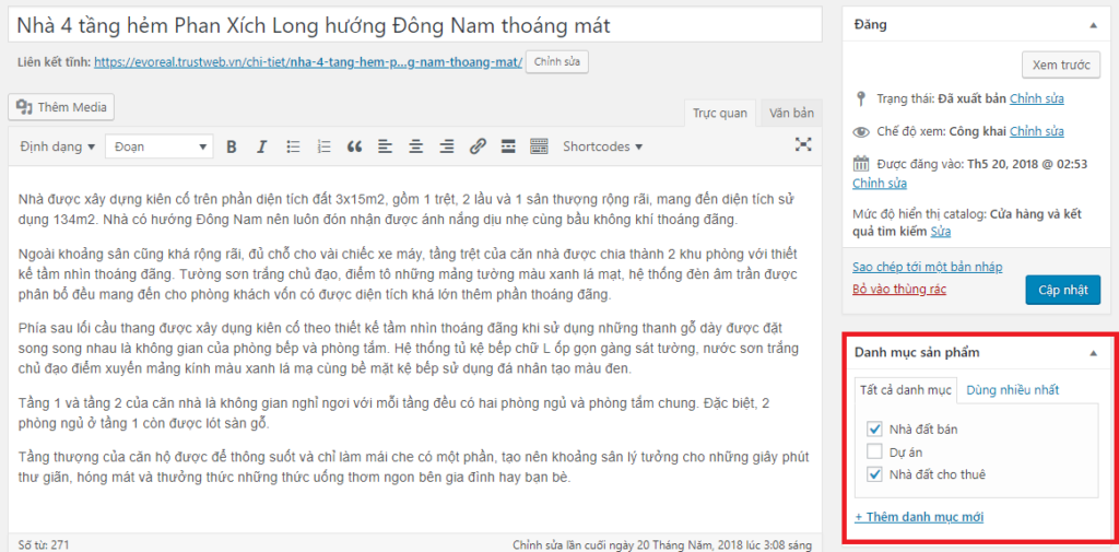 Theme wordpress dành cho công ty bất động sản – EvoReal