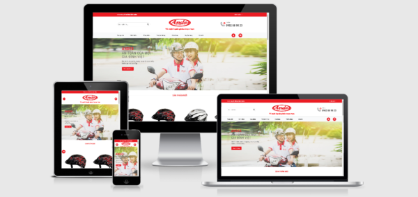 Theme wordpress bán mũ bảo hiểm Andes