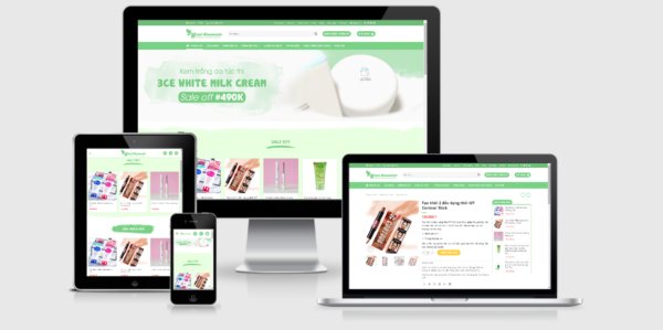 Theme Wordpress mỹ phẩm mẫu số 6