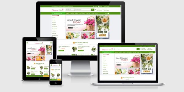 Theme Wordpress shop hoa tươi mẫu số 2 - Giao diện web Wordpress