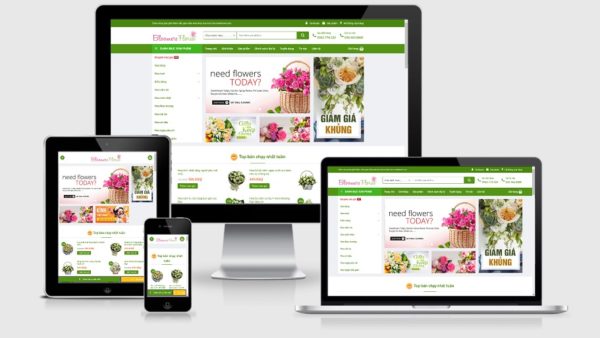 Theme Wordpress shop hoa tươi mẫu số 2 - Giao diện web Wordpress