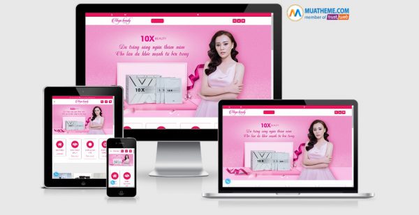 Theme Wordpress mỹ phẩm mẫu số 10