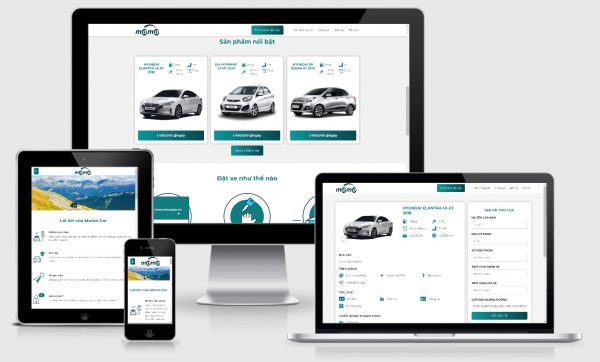 Theme Wordpress cho thuê, đi chung xe oto mẫu số 3