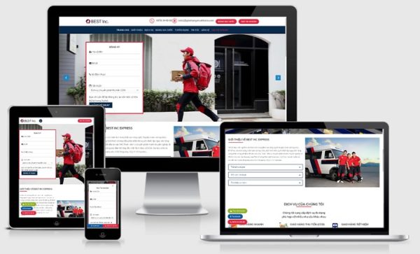 Theme Wordpress giới thiệu công ty giao hàng, chuyển phát Best Express Q7