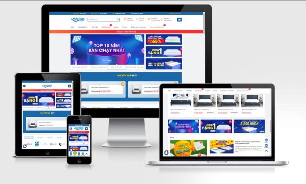 Theme wordpress bán nệm mẫu số 2