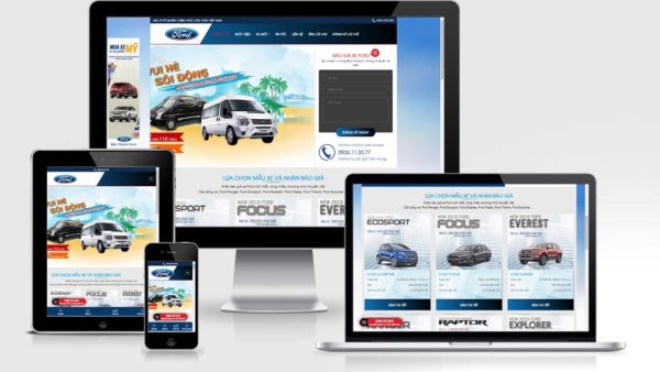 Theme Wordpress bán ô tô Ford mẫu số 2