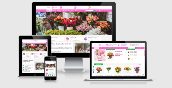 Theme Wordpress shop bán hoa tươi mẫu số 4 - Giao diện web