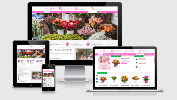 Theme Wordpress shop bán hoa tươi mẫu số 4 - Giao diện web