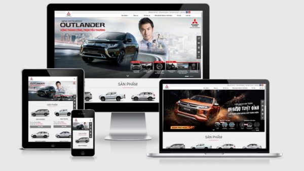 Theme Wordpress bán ô tô Mitsubishi mẫu số 2
