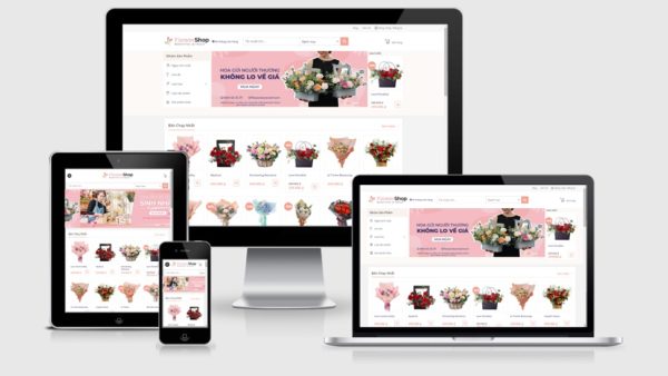 Theme Wordpress shop bán hoa tươi mẫu số 5 - Giao diện web
