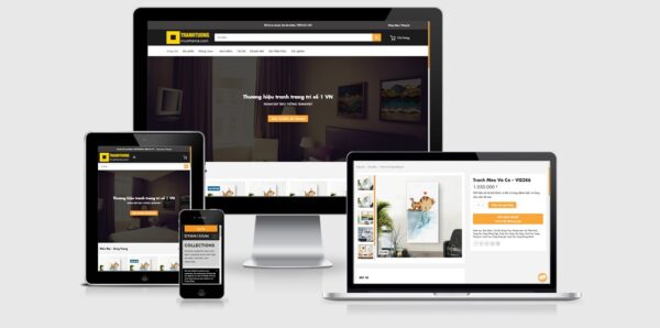 Theme wordpress bán tranh tường canvas mẫu số 2