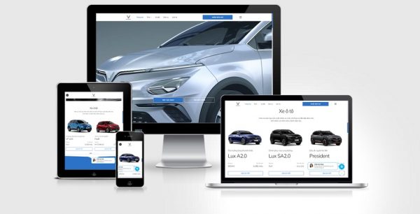 Theme wordpress giới thiệu ô tô Vinfast mẫu số 2