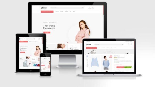 Theme Wordpress Elementor thời trang mẫu số 2