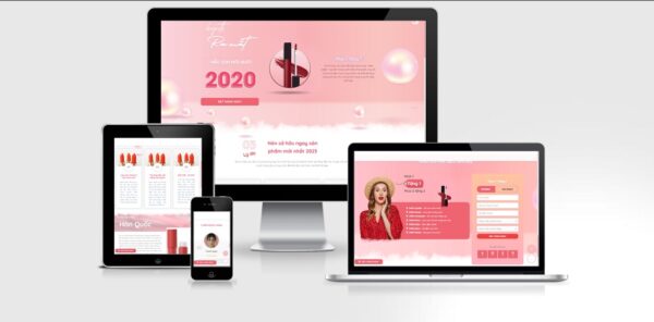 Theme Wordpress landing page mỹ phẩm bán son môi