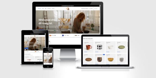 Theme Wordpress Elementor sản phẩm trang trí - gốm sứ 2