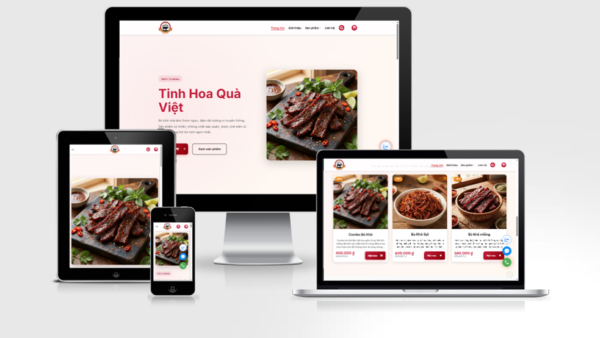 Theme wordpress bán bò khô, bò một nắng 2026