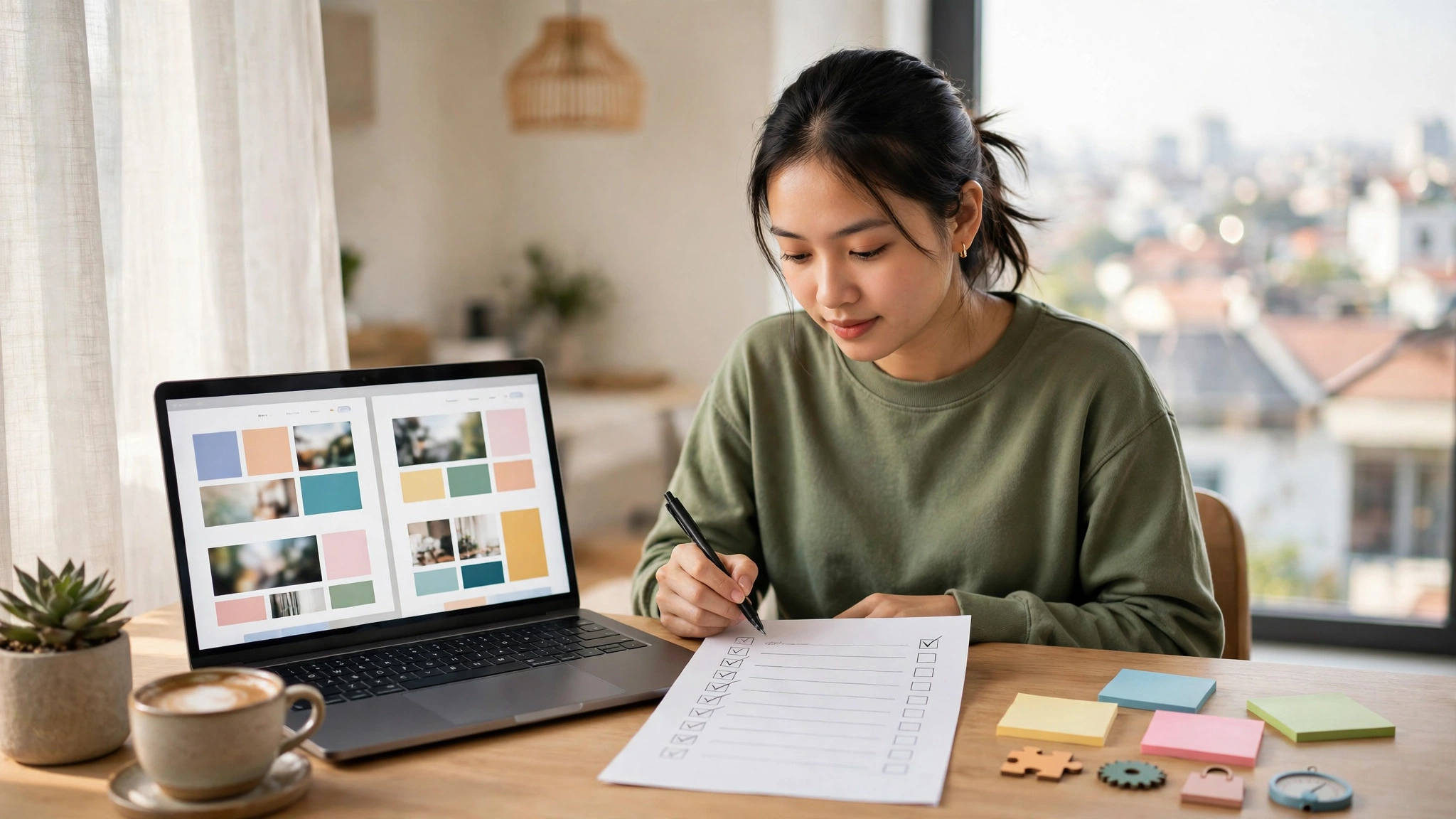 Người mới kiểm tra tính tương thích trước khi đổi theme WordPress, đối chiếu plugin, hosting và các yêu cầu kỹ thuật trên laptop