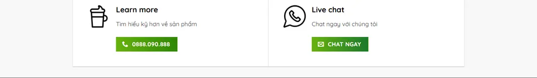 Khu vực hỗ trợ trực tuyến qua chat – Theme wordpress bán nước ép trái cây, thực phẩm, rau củ quả