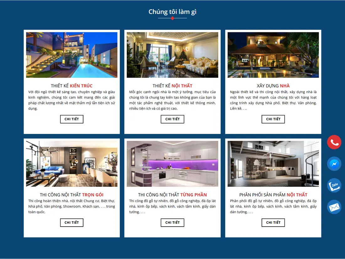 Khối lĩnh vực hoạt động – Theme Wordpress công ty Xây dựng - Nội thất mẫu số 9