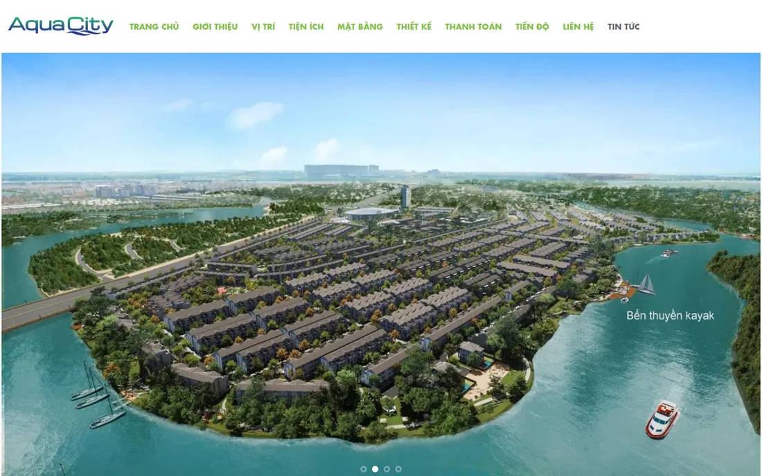 Giao diện đầu trang chủ – Theme Wordpress dự án động sản đẹp AquaCity - số 41