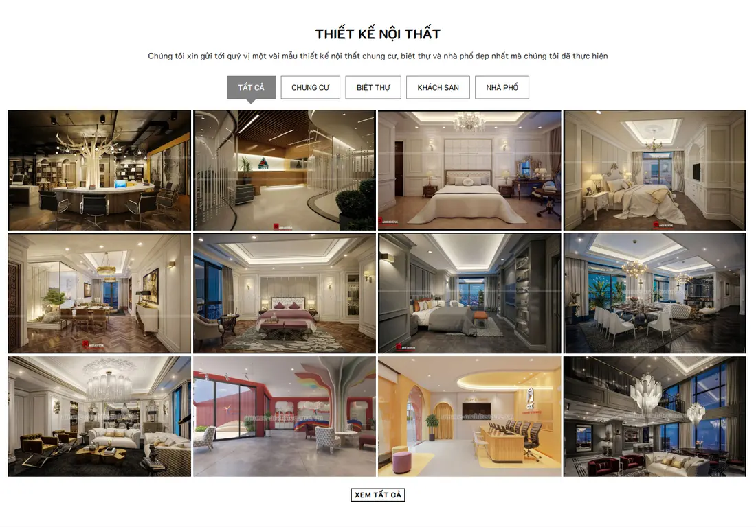 Khối dự án thiết kế nội thất – Theme Wordpress kiến trúc - nội thất mẫu số 3 - Icon Architecture